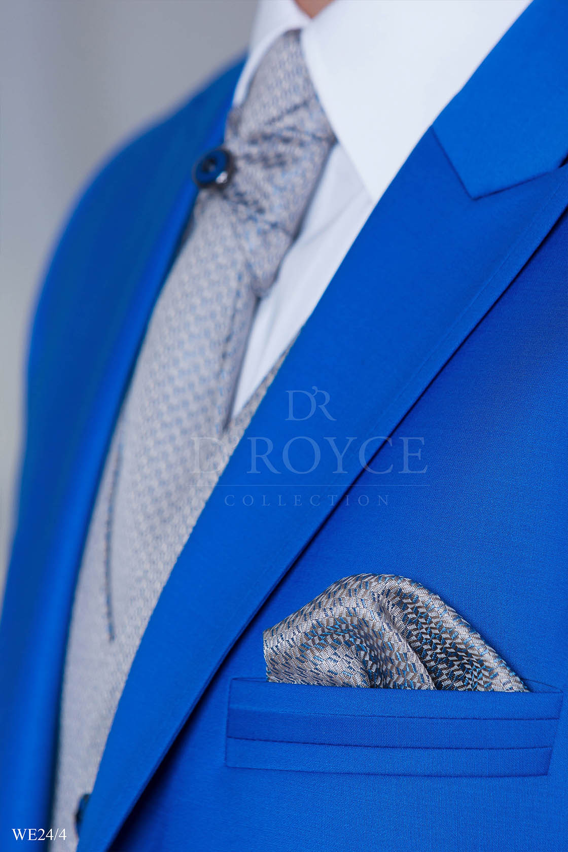 Esküvői öltöny 605, fekete, apró mintás, díszmellény szettel2